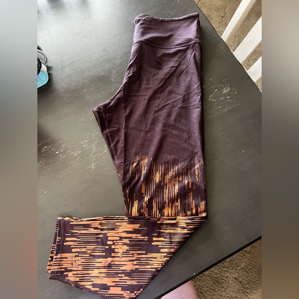 Brown and copper leggings